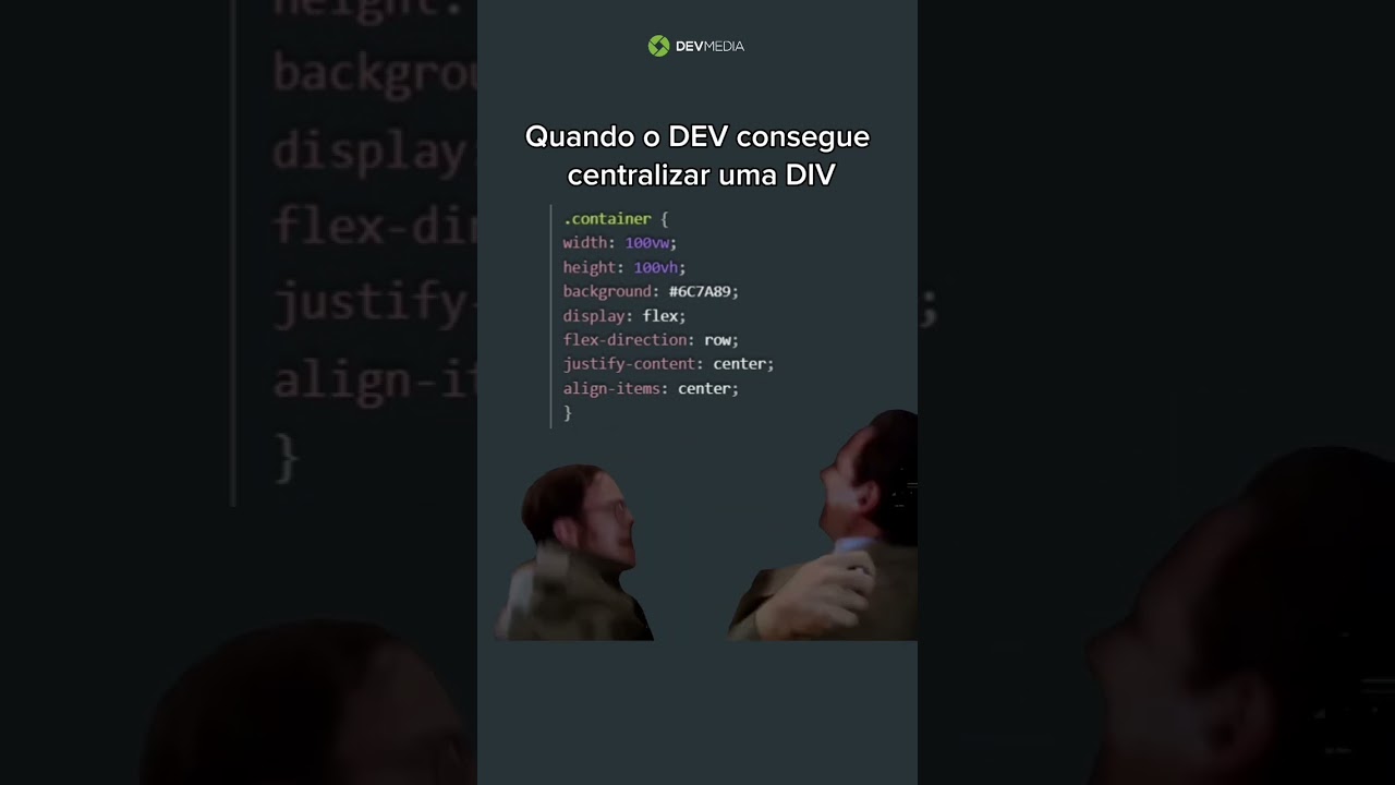 Programador centralizando DIV #shorts #short #programação #developer