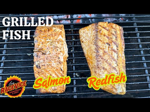 BEYOND EASY!! Grilled Salmon & Redfish on Weber Kettle.