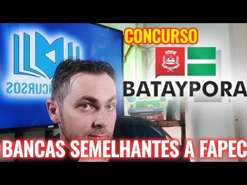 CONCURSO BATAYPORÃ-MS|BANCA COM POUCAS QUESTÕES
