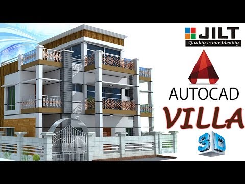 Create 3D  Double Storied VILLA using Autocad in Easy steps part-1