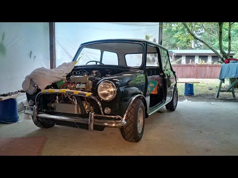 1966 Morris Cooper S  - rebuilt engine run-in