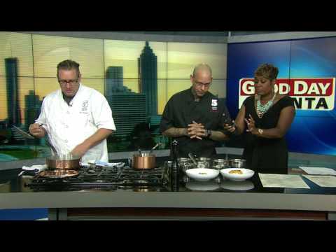 Poached eggs and crawfish from 5Church