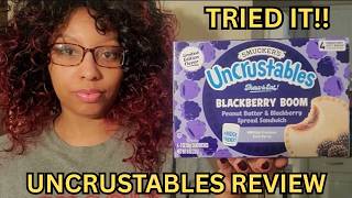 TRIED IT!! Smucker's Uncrustables Blackberry Boom REVIEW