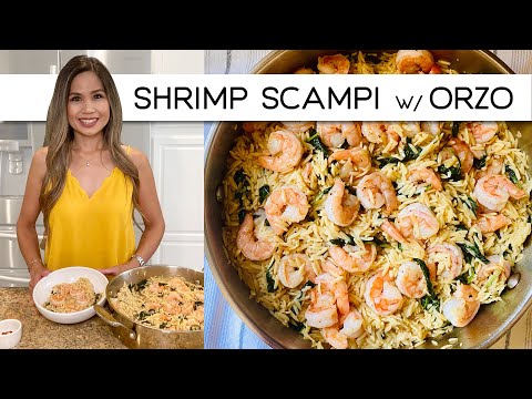 SHRIMP SCAMPI WITH ORZO | INSPIRED BY GIADA DE LAURENTIIS | PASTA WITH SHRIMP