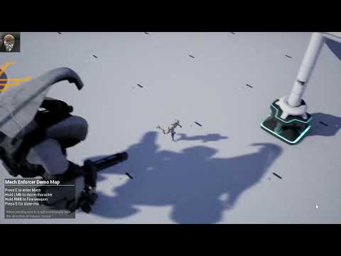 2022 Unreal 426 creating a mech pilot scene test of mech