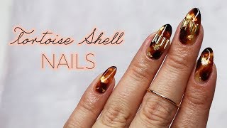 How To: Tortoise Shell Nails Using Nail Polish ♡