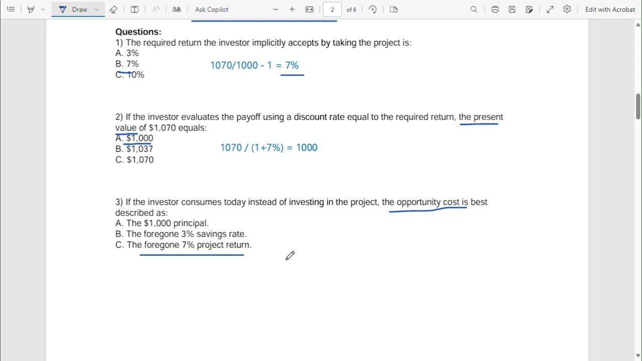 CFA Level 1 Quantitative Methods | Rates and Returns (LOS 1 Practice Questions)