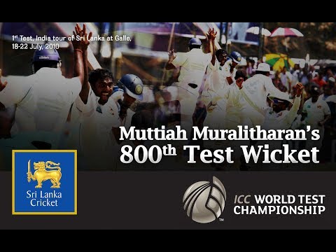 Muttiah Muralitharan's 800th wicket