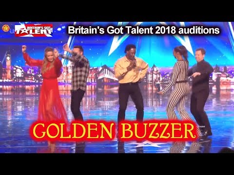 Donchez Dacres GOLDEN BUZZER sings & dances to WIGGLE WINE Original Song Britain's Got Talent 2018