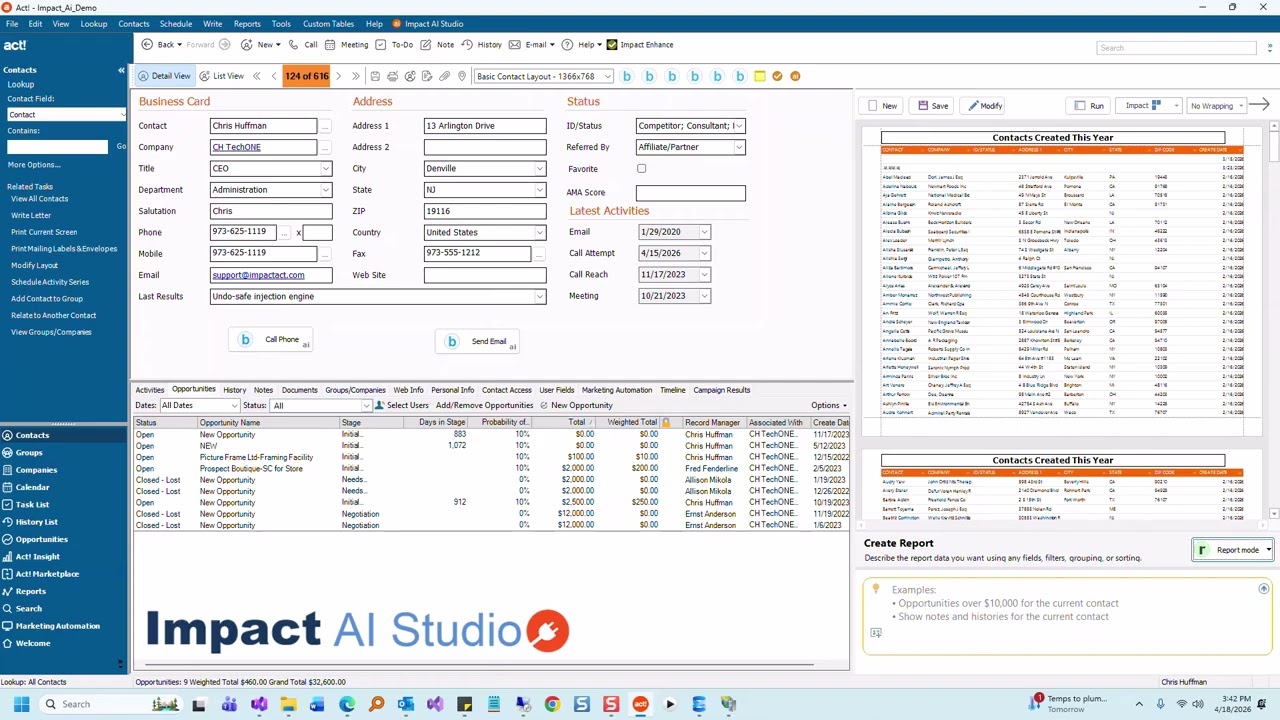 Impact AI Studio overview