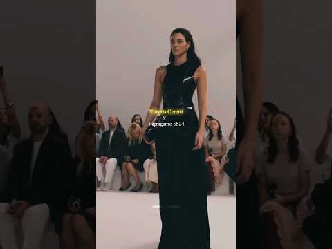 NEW!! Regina✨Vittoria Ceretti Walks for Ferragamo SS24 Show #vittoriaceretti #fashion #model #shorts