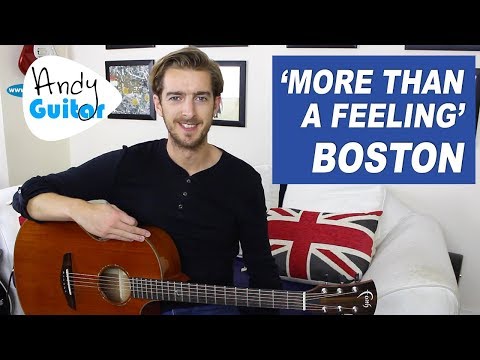 'MORE THAN A FEELING' (BOSTON) Guitar Lesson Tutorial - how to play acoustic songs