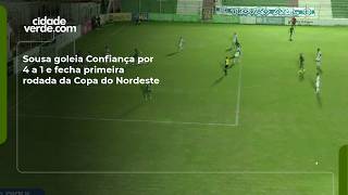 Sousa goleia Confiança por 4 a 1 e fecha primeira rodada da Copa do Nordeste