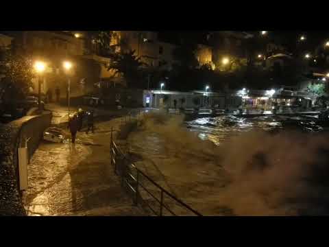 Rabac (lungomare)-orkansko jugo 29.10.2018.