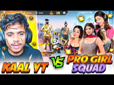 Me Vs 4 Pro girls 😨❤️ - grandmaster girls call me noob || papa ki pari ka attitude 😤 - free fire