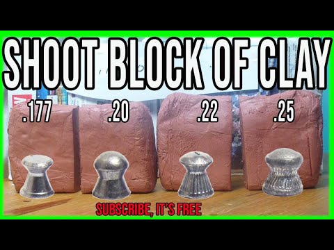 177,  20,  22,  25 shoot blocks of Clay, Air rifle pellet