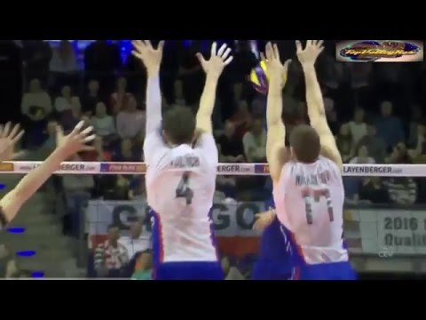 Максим Михайлов атаки финал с Францией(10.01.2016)/Maxim Mikhaylov spike vs France