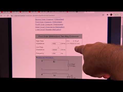 How to calculate Line level Passive crossover component values?
