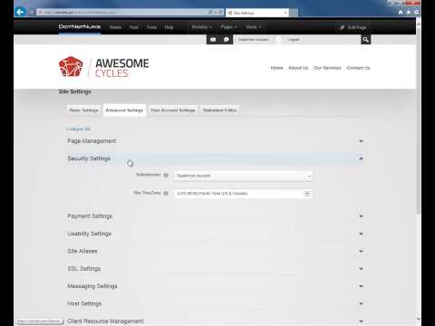Overview of Site Settings in DotNetNuke 7