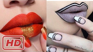 Lipstick Tutorial And Lip Art Compilation 2017