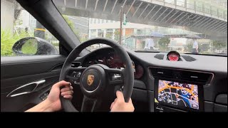 Porsche 911 GT3 POV. Feel the jerk when the car accelerates