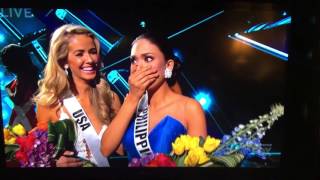 MISS UNIVERSE 2015 WINNER MIXUP (COLOMBIA IS CROWNED BY MISTAKE) STEVE HARVEY MISTAKE