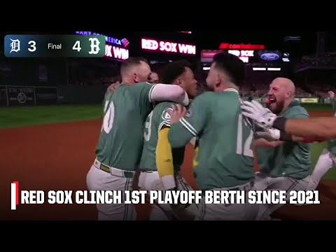 Red Sox walk off vs. Tigers to clinch a playoff spot | ESPN MLB