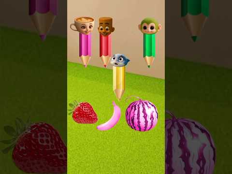 بالرينا كابوتشينا و دونج ساهور وتلوين الفواكة #funny #animation #cartoon #shorts #كرتوناطفال