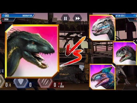 INDORAPTOR VS INDORAPTOR GEN 2 & SCORPIOS REX - NO VIP NO HACK - JURASSIC WORLD THE GAME #13