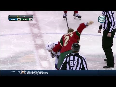 Steve Ott vs Kyle Brodziak Mar 9, 2014