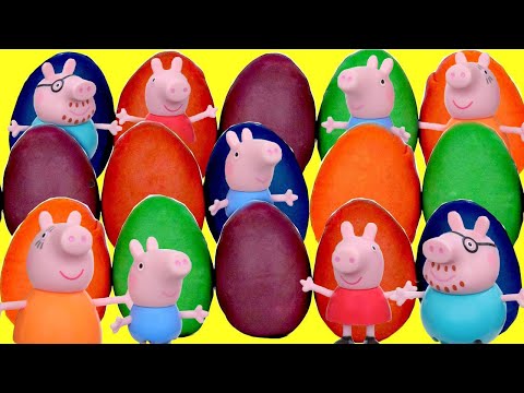 Muchos Playdoh de Huevos Sorpresa de Peppa Pig Cerdito y Sus Amigos