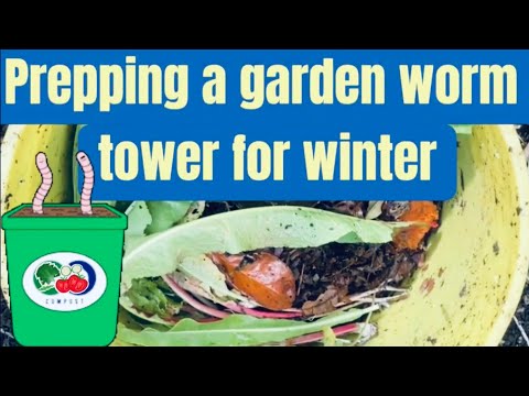 Prepping a garden worm tower for winter