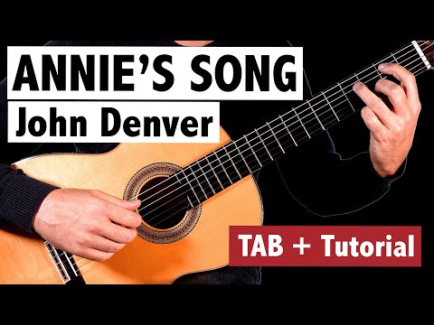 Annie's Song - John Denver // Fingerstyle Guitar Lesson + TAB