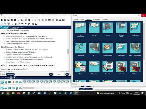 3.3.2.7 Packet Tracer - WEP WPA2 PSK WPA2 RADIUS.pka