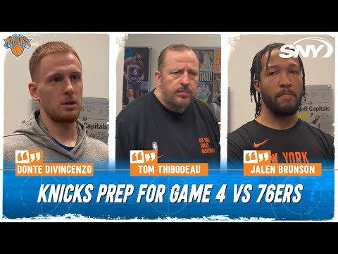 Tom Thibodeau, Jalen Brunson and Donte DiVincenzo talk upcoming Knicks Game 4 vs 76ers | SNY