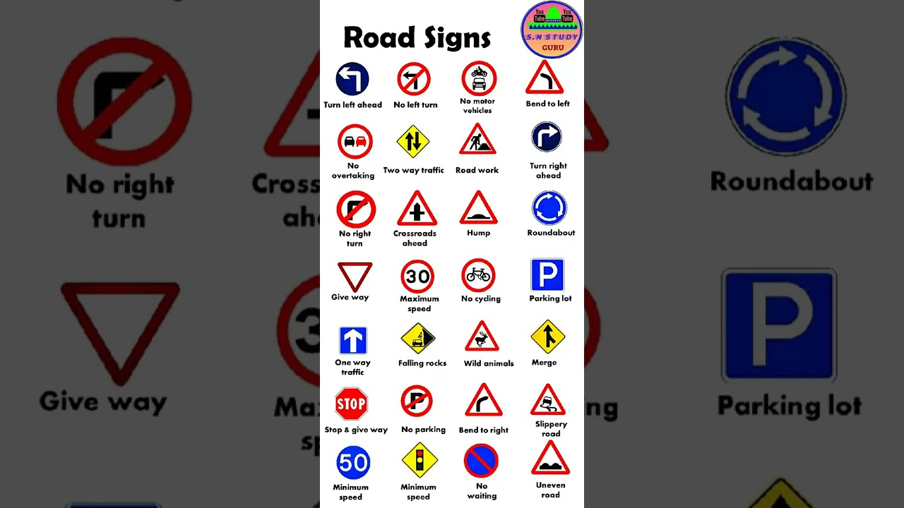 Road signs || Traffic symbol || Road symbols #shorts