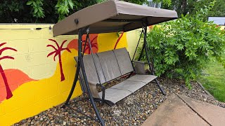 Purple Leaf Outdoor Patio Porch Swing and Weather Resistant Adjustable Tilt Canopy |QUICK OVERVIEW|