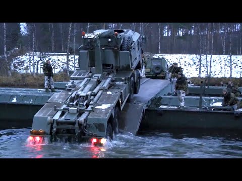 Norwegian Engineers Practicing River Crossing NORWAY