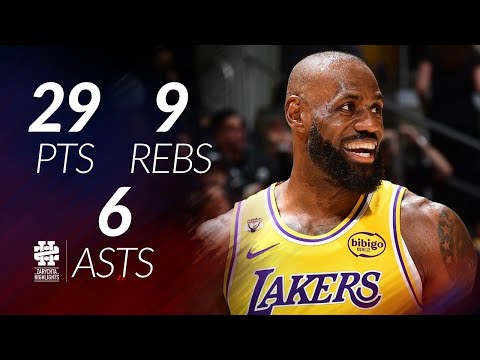 LeBron James 29 pts 9 rebs 6 asts vs Hornets 25/26 season