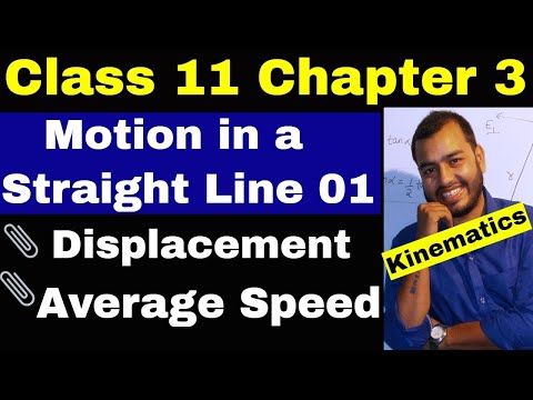 Class 11 Physics Chapt 03 : KINEMATICS : Motion in a Straight Line 01: Introduction || Average Speed