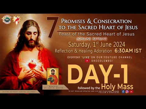 (LIVE) DAY - 1, 7 Promises & Consecration; The Sacred Heart of Jesus | Sat | 1 June 2024 | DRCC