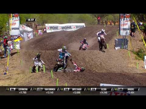MXGP of Leon - Mexico MX2 Race 1 Vsevolod Brylyakov Crash