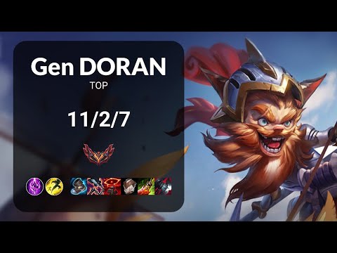 Gen Doran Kled vs Volibear TOP - KR GRANDMASTER Patch 13.17
