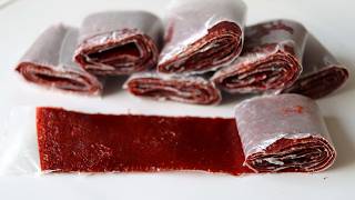 How to Make Strawberry Fruit Leather with 3 ingredients and NO DEHYDRATOR | Homemade Fruit Rollups