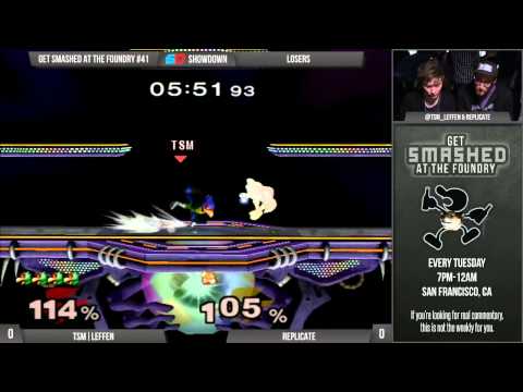 Get Smashed at the Foundry #41 - Loser Quarters: TSM|Leffen (Falco) vs Replicate (Fox)