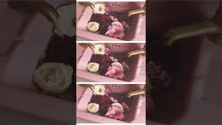 Pink Burlington bathrooms sink filled with flowers #shorts