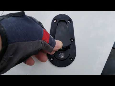 AeroCatch flush mount and locking hood pins