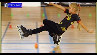 Fantastic little girl ! the best talent in the world 2016 Rollerblade Freestyle Slalom dancing usa