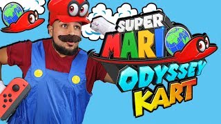 SUPER MARIO ODYSSEY KART in REAL LIFE! SUPER MARIO IN REAL LIFE MEETS CAPPY - Squad Skits