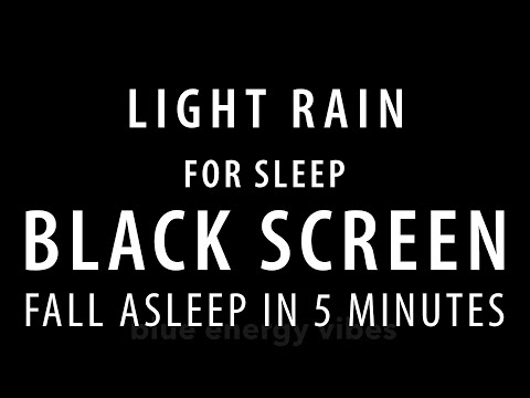 10 hours rain Sounds for Sleeping BLACK SCREEN, Instantly Fall Asleep with light rain